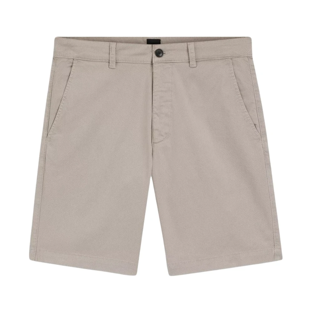 Hugo Men's Beige Stretch Cotton Shorts - Casual Shorts - W32 - Shorts