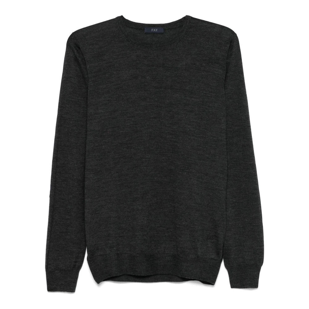 Fay Luxe Donkergrijze Trui Gray Heren