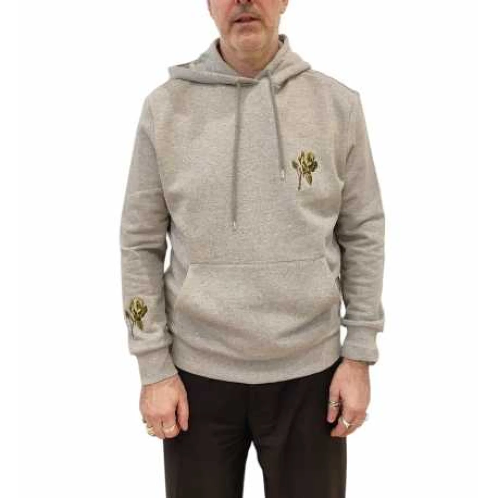 Paul Smith Geborduurde Groene Parel Roze Sweater Beige Heren