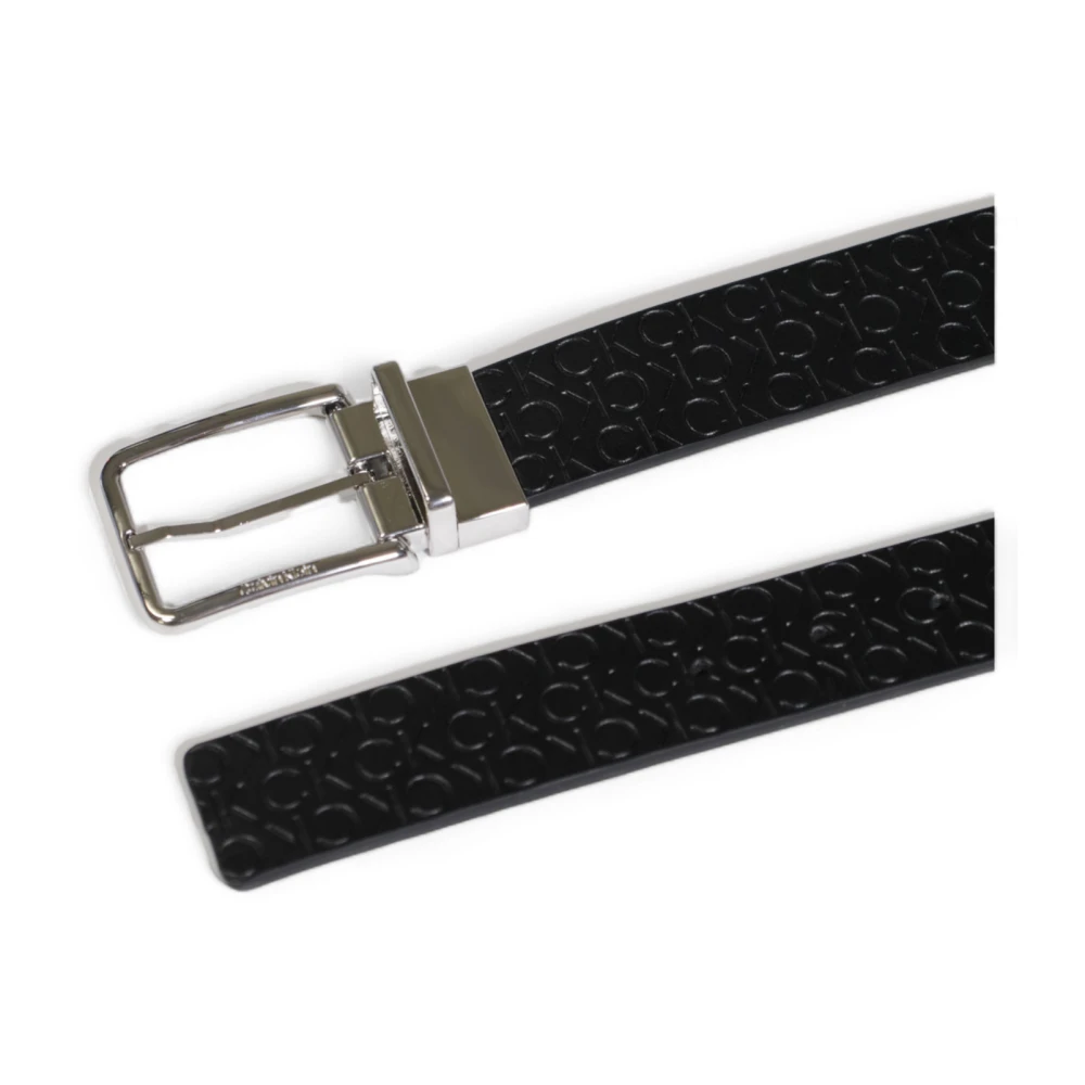 Calvin Klein Klassieke Leren Riem met Gespsluiting Black Heren