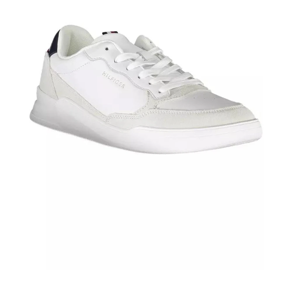 Tommy Hilfiger Men's White Sneakers,, Polyester Lowtop Trainers Style Size 11 Uk