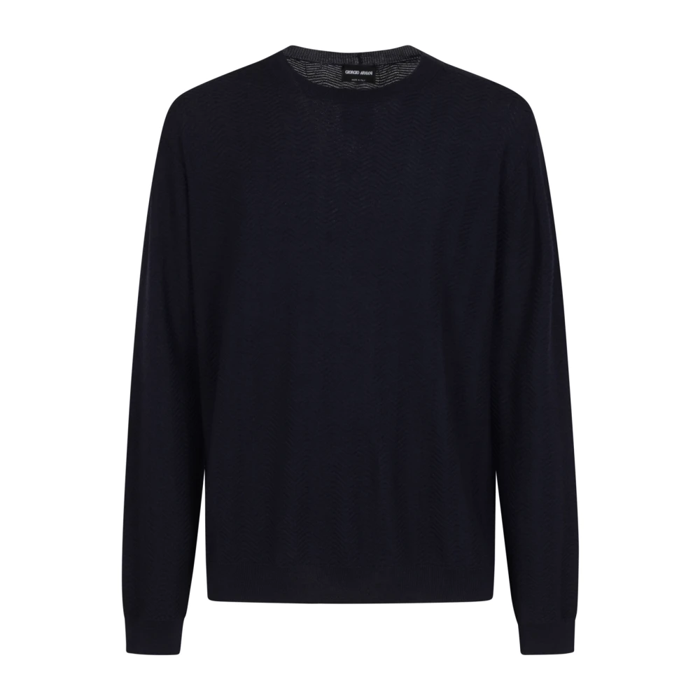 Giorgio Armani Herren Blau Strickwaren, Mgröße: