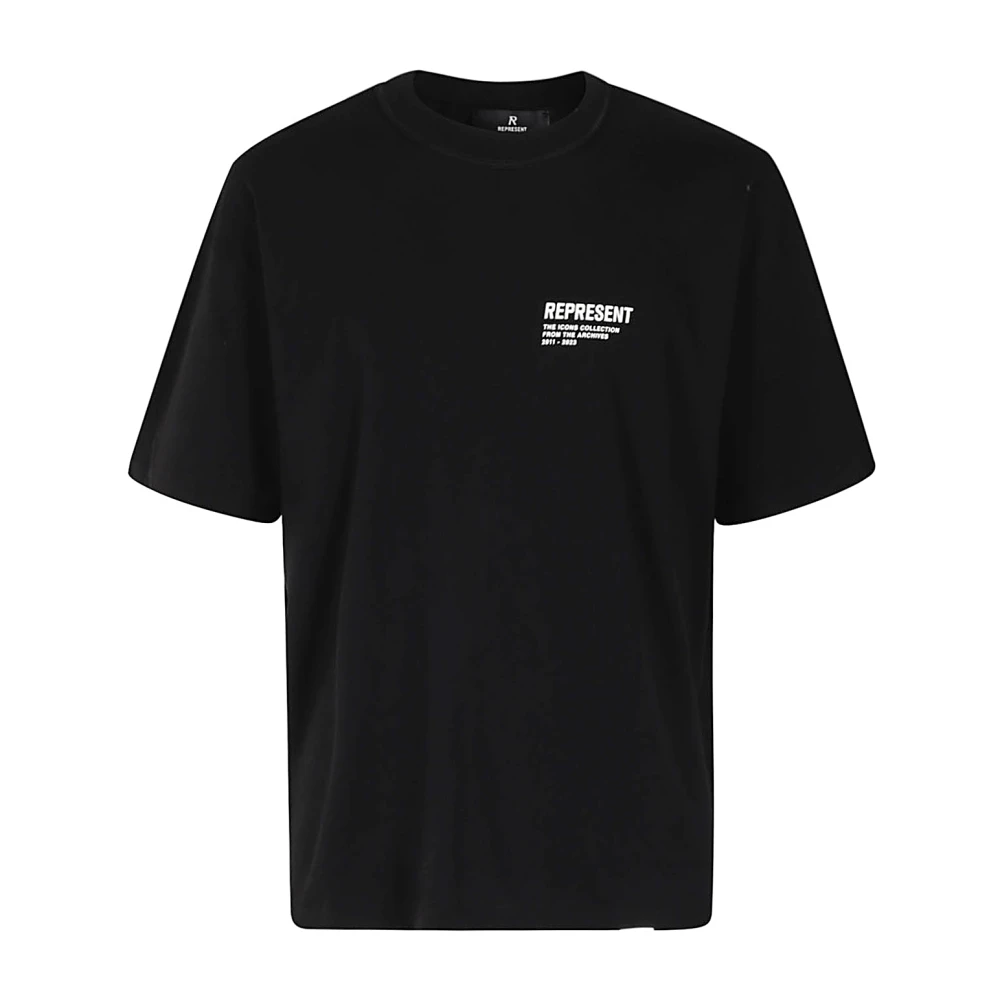 Represent Iconische Monochrome T-shirt Black Heren