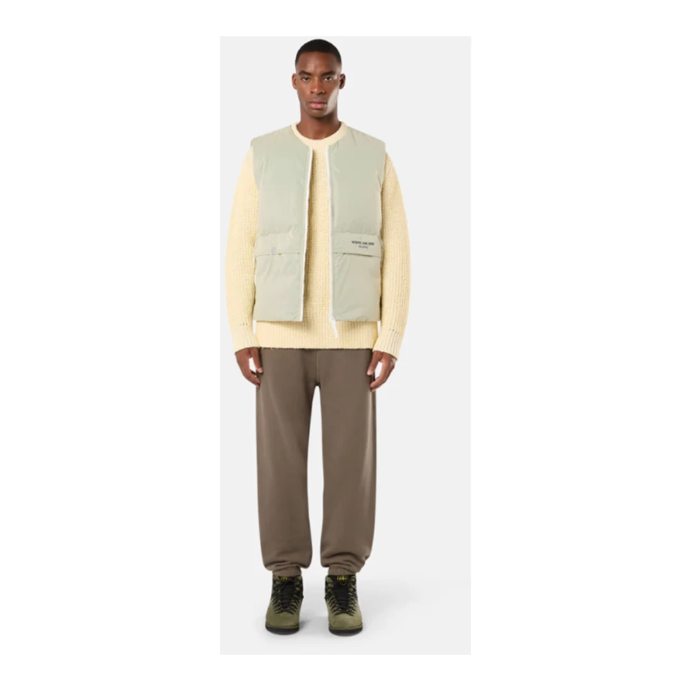 Stone Island Ripstop Cover Down Gilet met rits Beige Heren