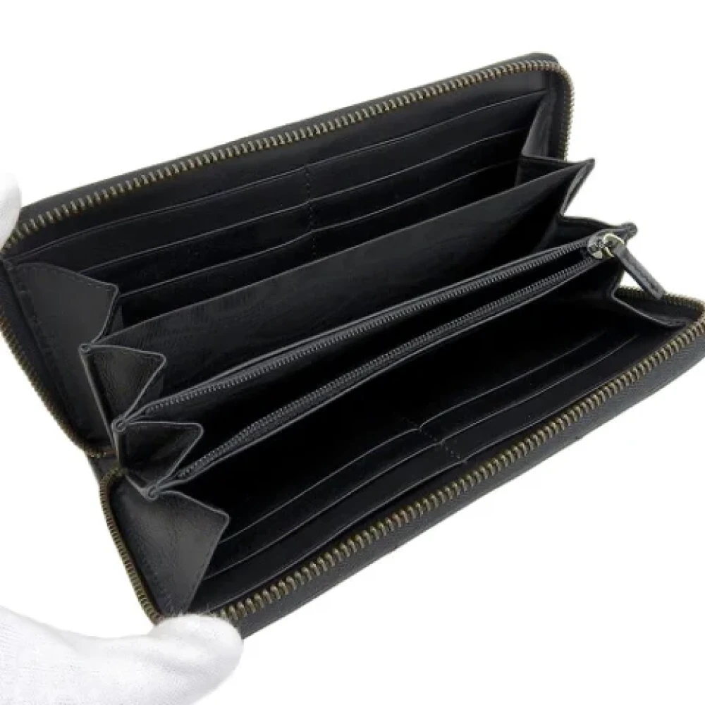 Gucci Vintage Pre-owned Leather wallets Black Dames