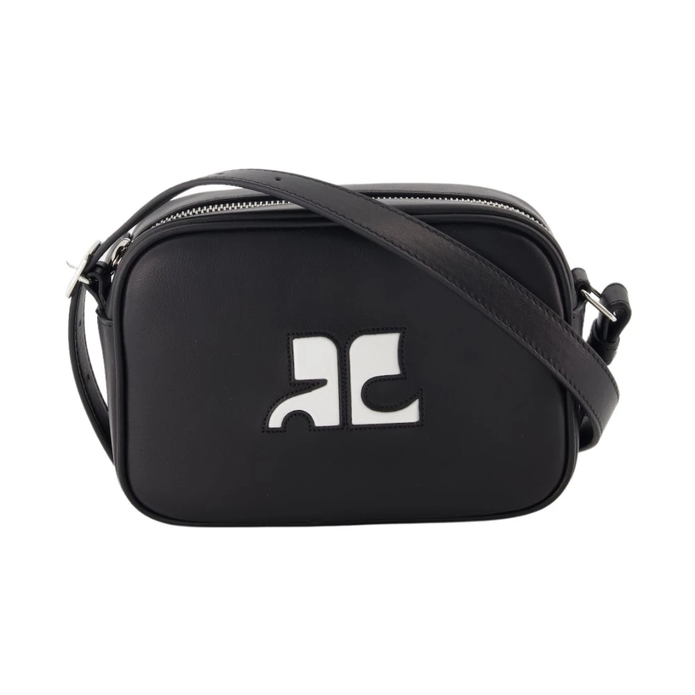 Courrèges Gestructureerde Leren Cameratas Black