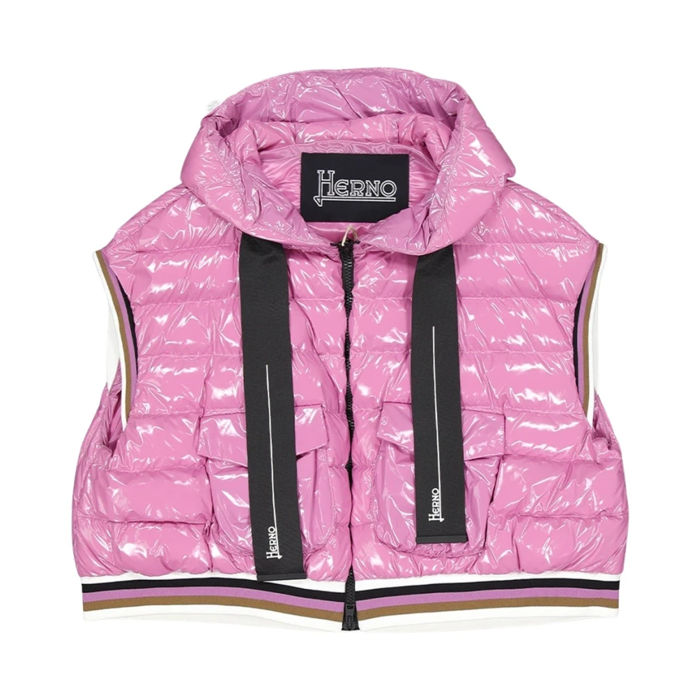 Herno Mujer Rosado - Chaleco Acolchado De Plumas- Jackets - Rosa- S- Chaleco Acolchado De Plumas