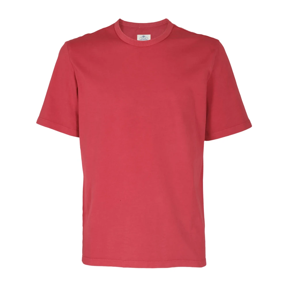 Tela Genova Korte Mouw Shirt Red Heren