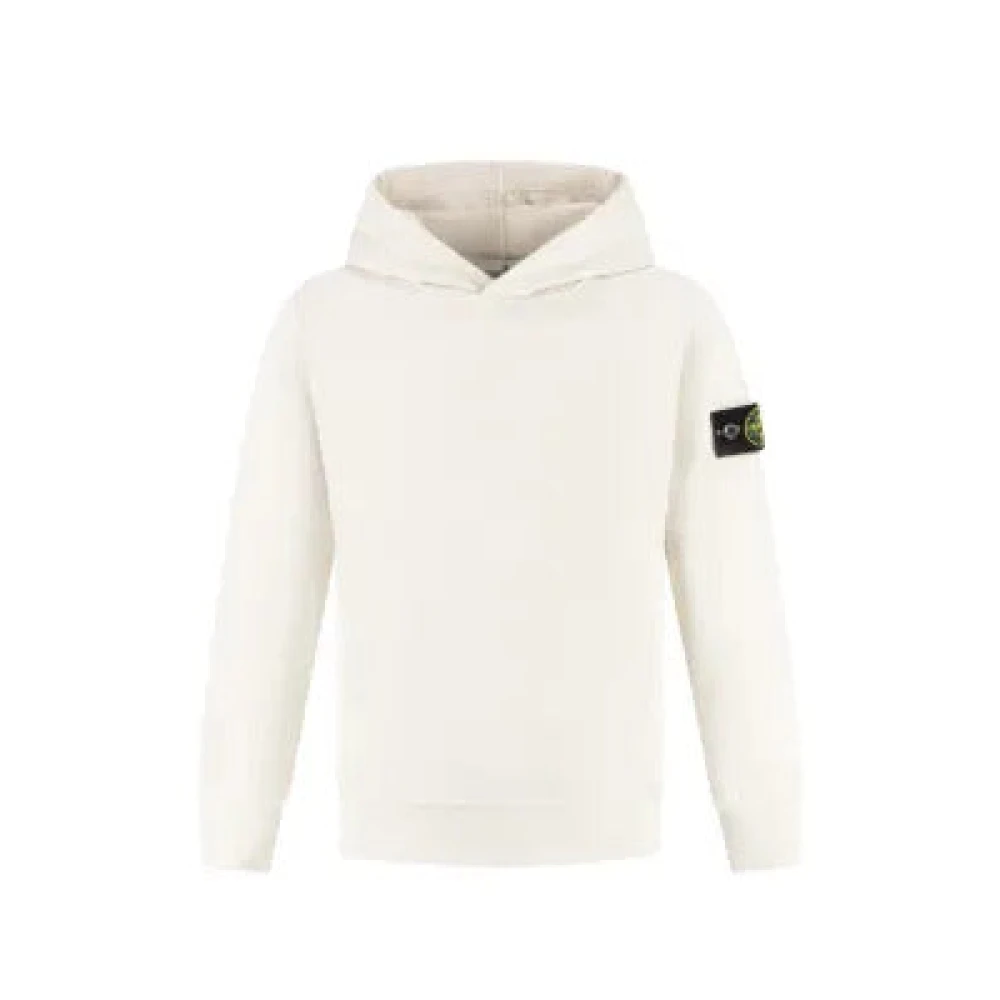 Stone Island Boys White Hooded Sweatshirt - Kids Sweatshirts - 8 Y - Kids