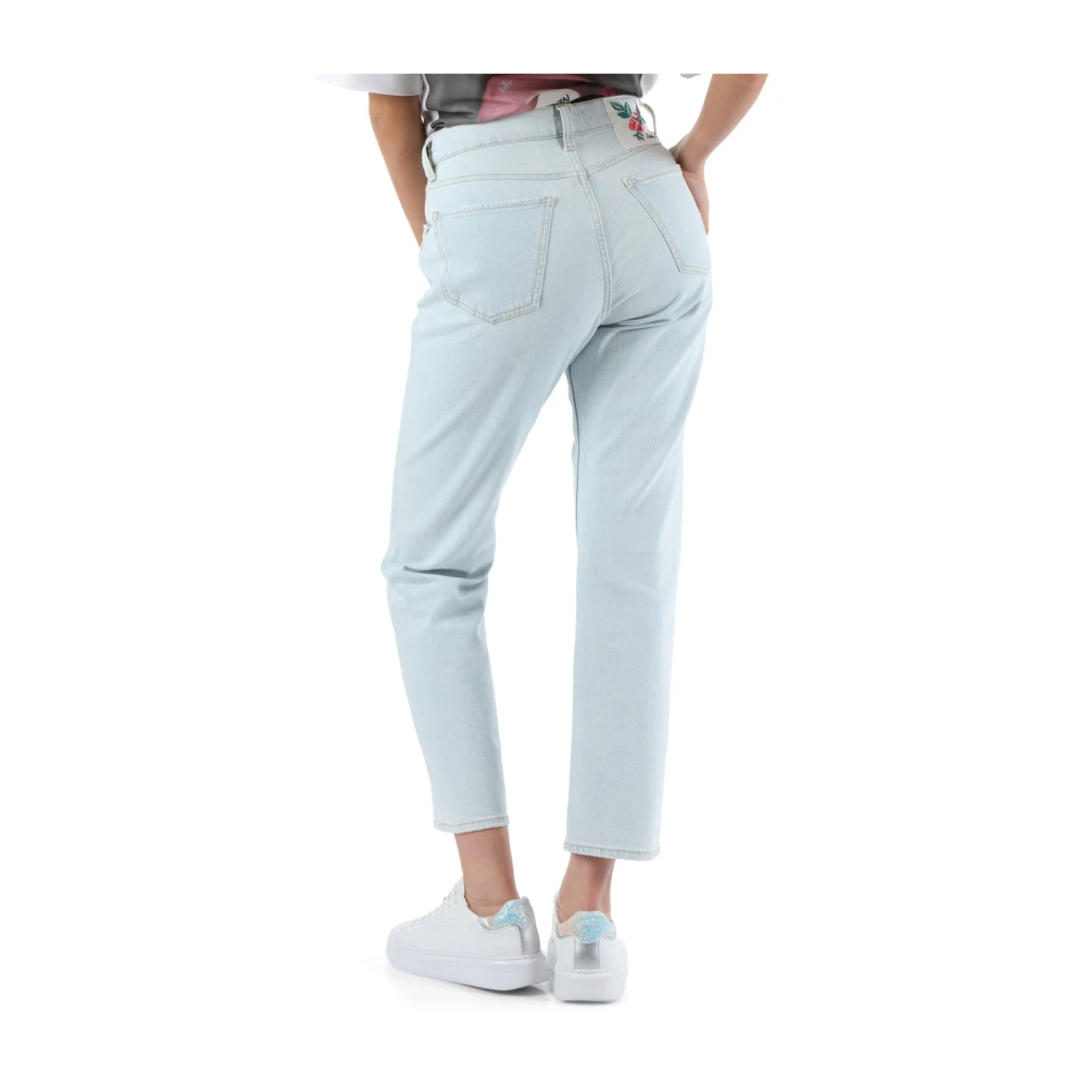 Replay High Rise Straight Fit Jeans Blue Dames