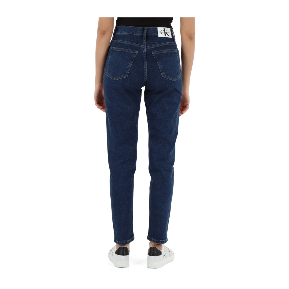 Calvin Klein Jeans Hoge taille Mom Fit Jeans Blue Dames