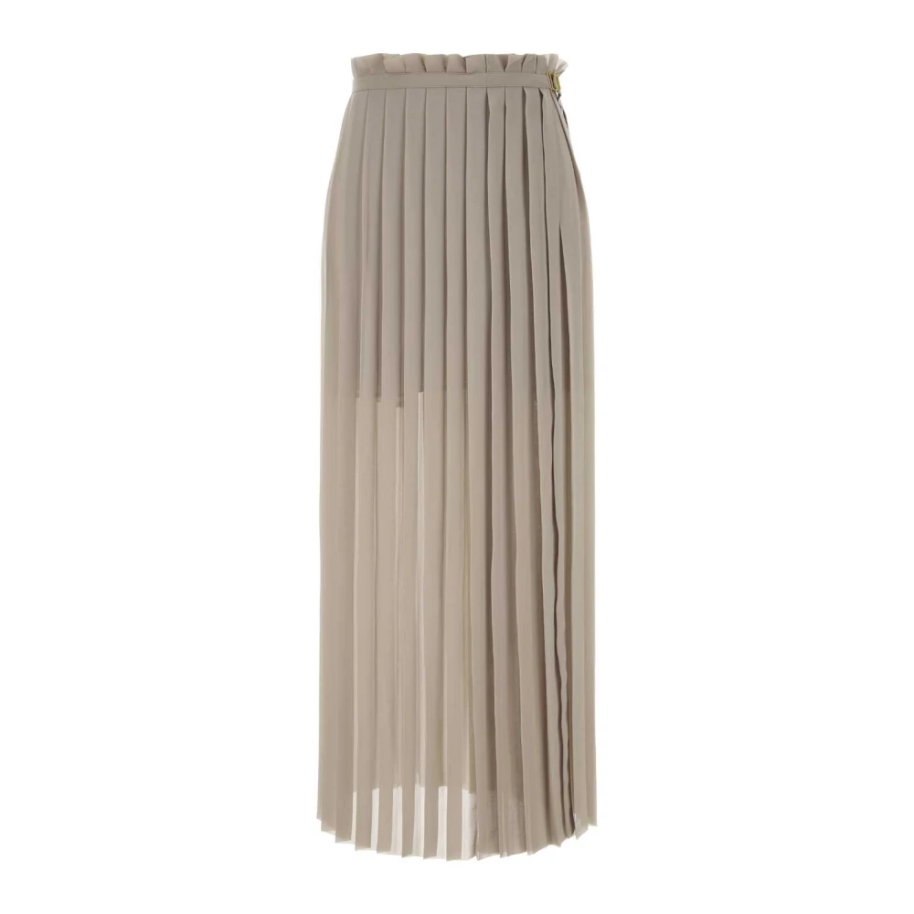 Ami Paris Women's Beige Maxi Skirts, S, Cappuccino Polyester Skirt