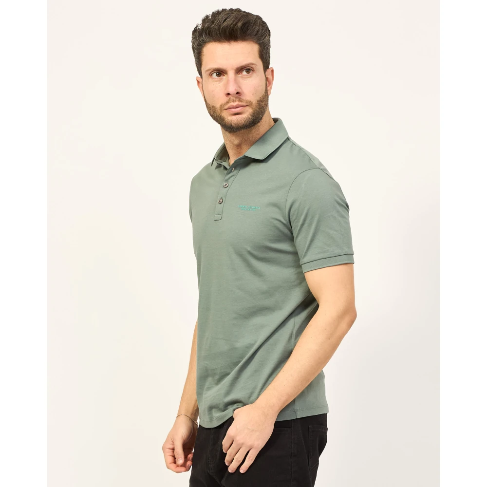 Armani Exchange Groen Polo Shirt met Klassieke Details Green Heren