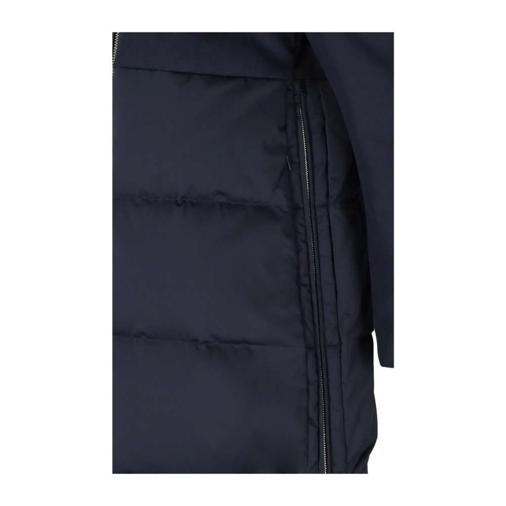Duno Blauwe Gewatteerde Hoodiejas Blue Dames