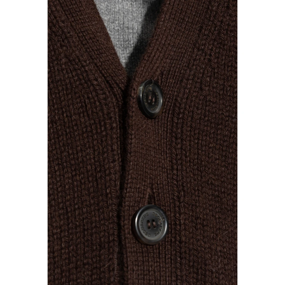 Dsquared2 Wollen Vest Brown Dames