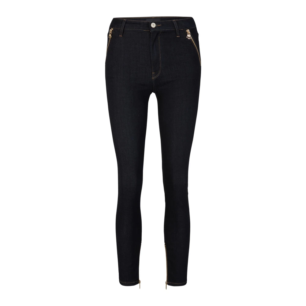 Joop! Slim Fit Donkerblauwe Jeans met Gouden Details Black Dames