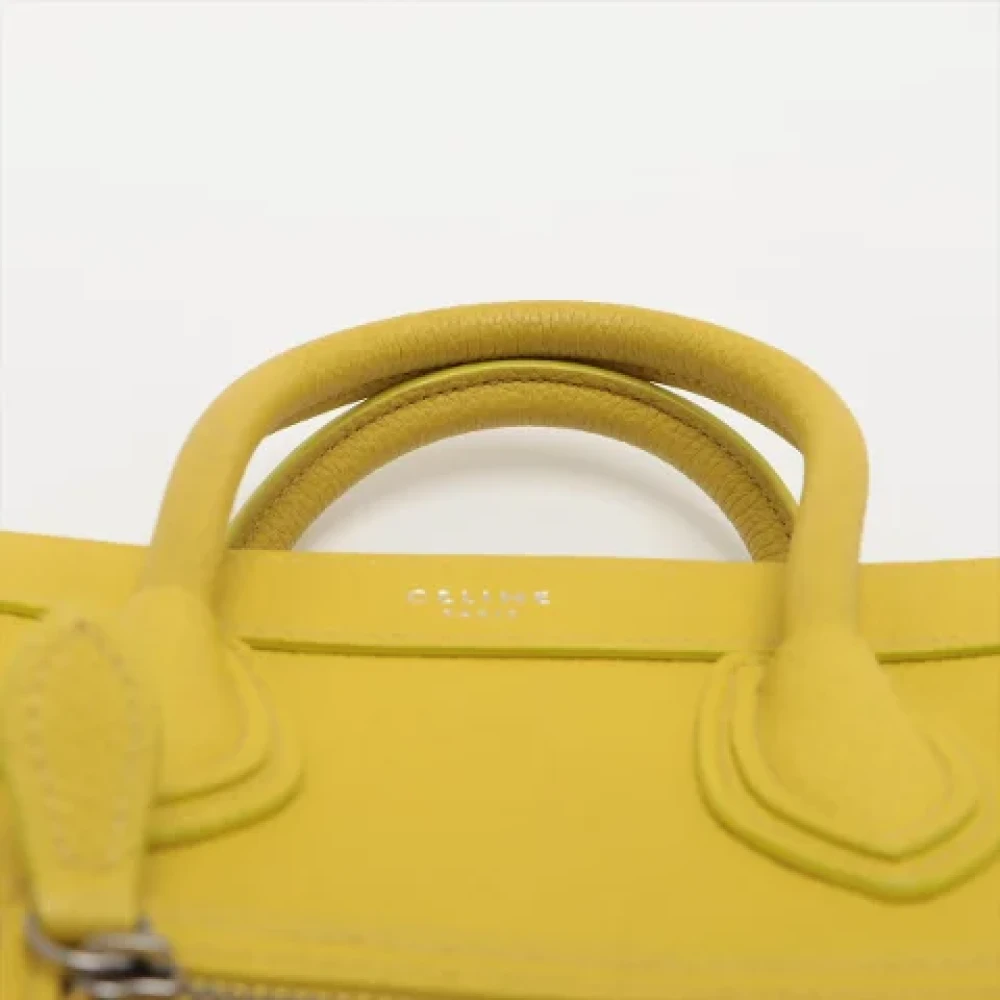 Celine Vintage Pre-owned Leather celine-bags Yellow Dames