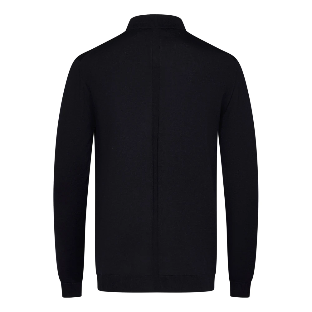 Low Brand Blauwe Merinowol Ronde Hals Sweater Blue Heren
