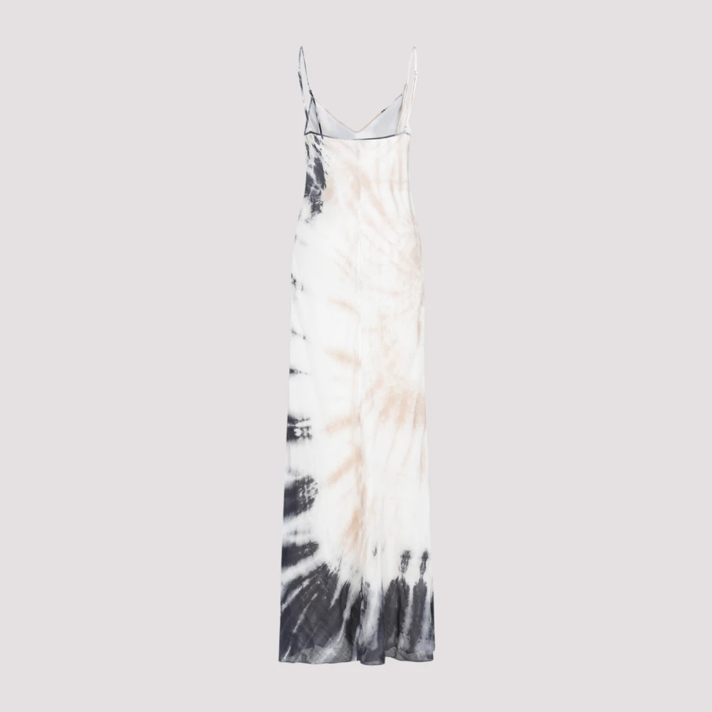 Gabriela Hearst Kasjmier Zijde Wol V-Hals Jurk Multicolor Dames