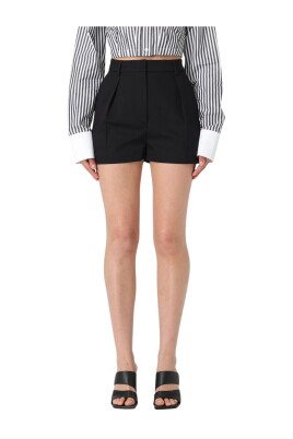 gule-plisserede-skraeddersyede-shorts