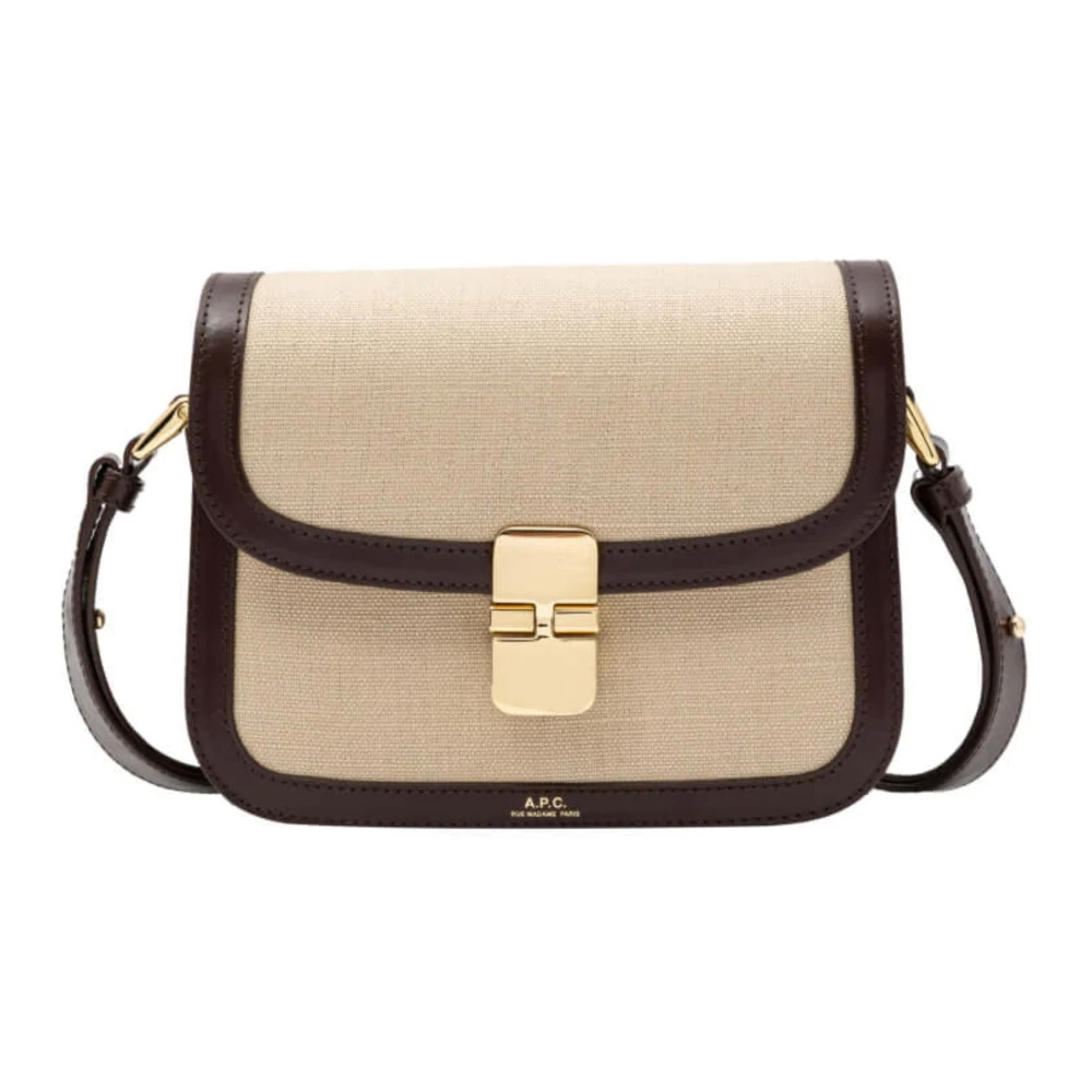 A.p.c. Women's Beige Shoulder Bags, One Size, Grace Small Bag