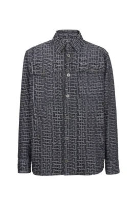 Jacquard Monogram Denimskjorta