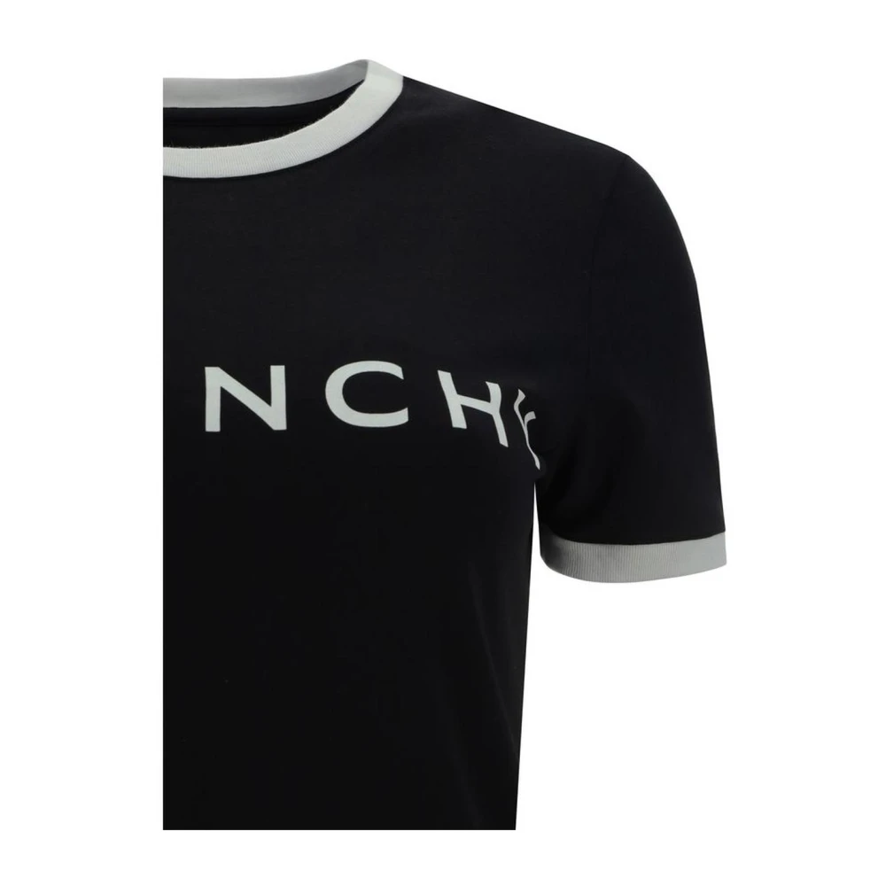 Givenchy Monogram Ringer T-shirt met Crew Neck Black Dames