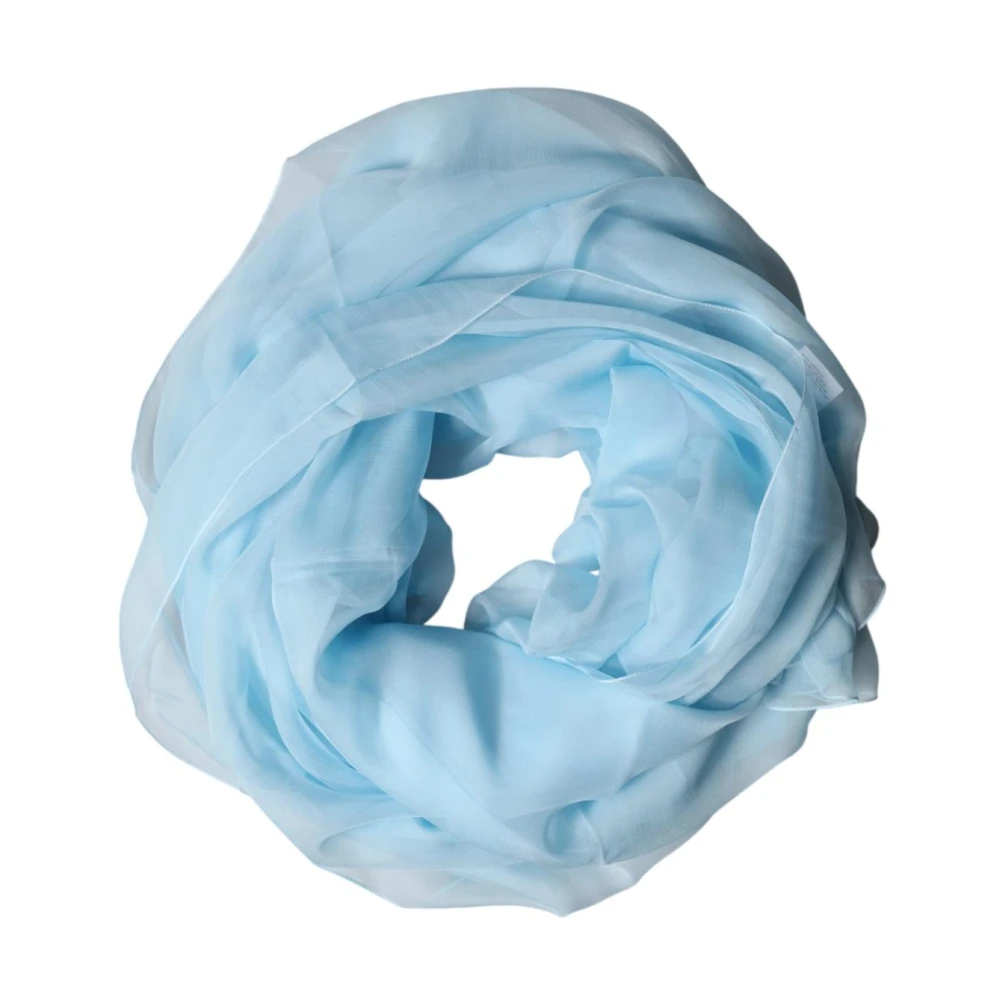 Dolce & Gabbana Men's Blue Silk Neck Wrap Shawl Scarf - Silk Scarves - One Size - Accessories