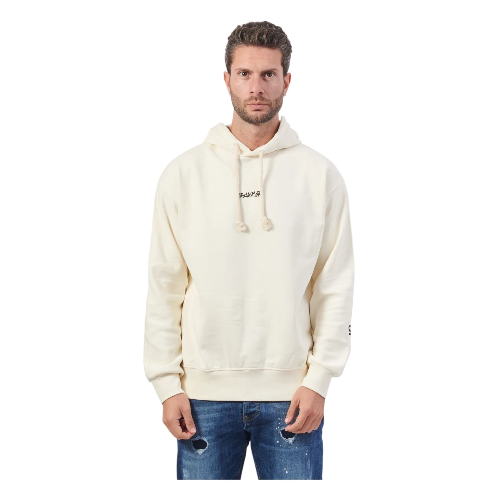 Disclaimer Katoenen hoodies voor mannen White Heren