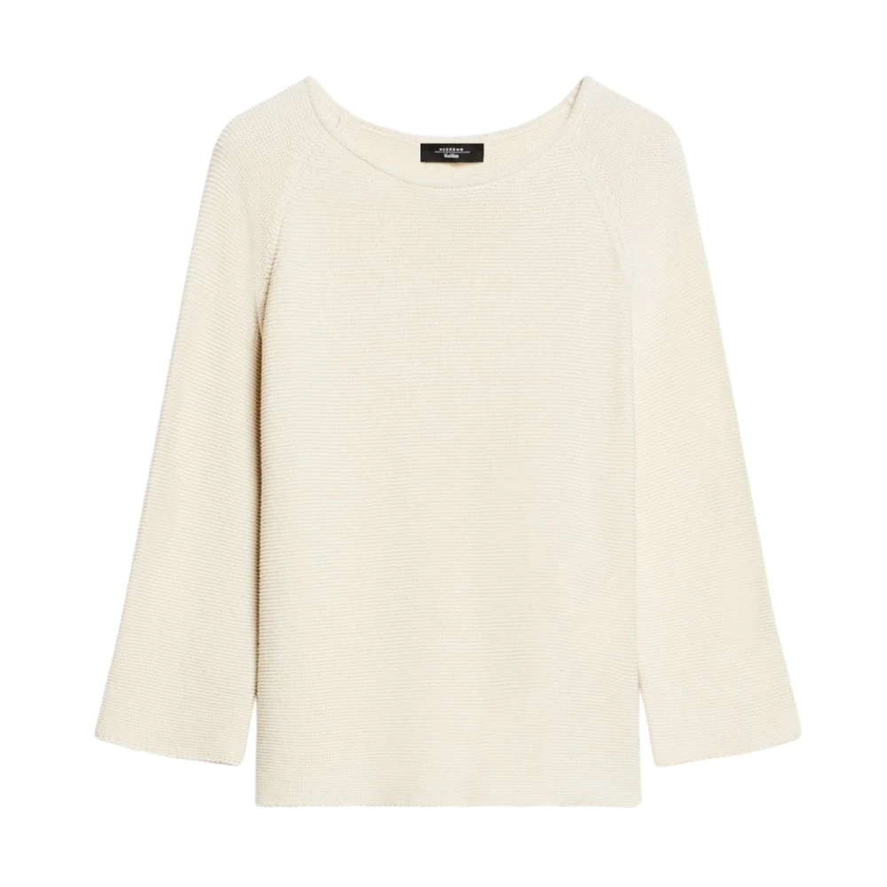 Max Mara Weekend Relaxed-fit Katoenen Boothals Trui Beige Dames