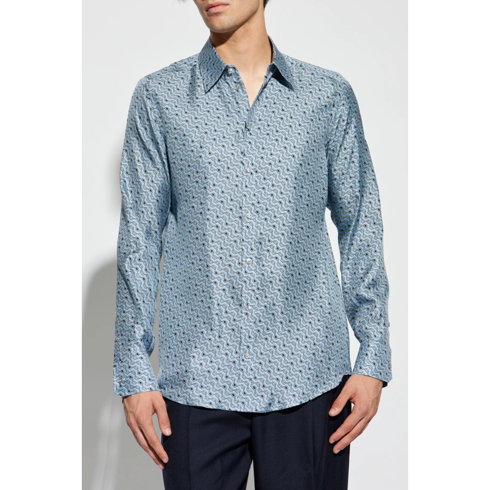 Dolce & Gabbana Zijden overhemd Blue Heren