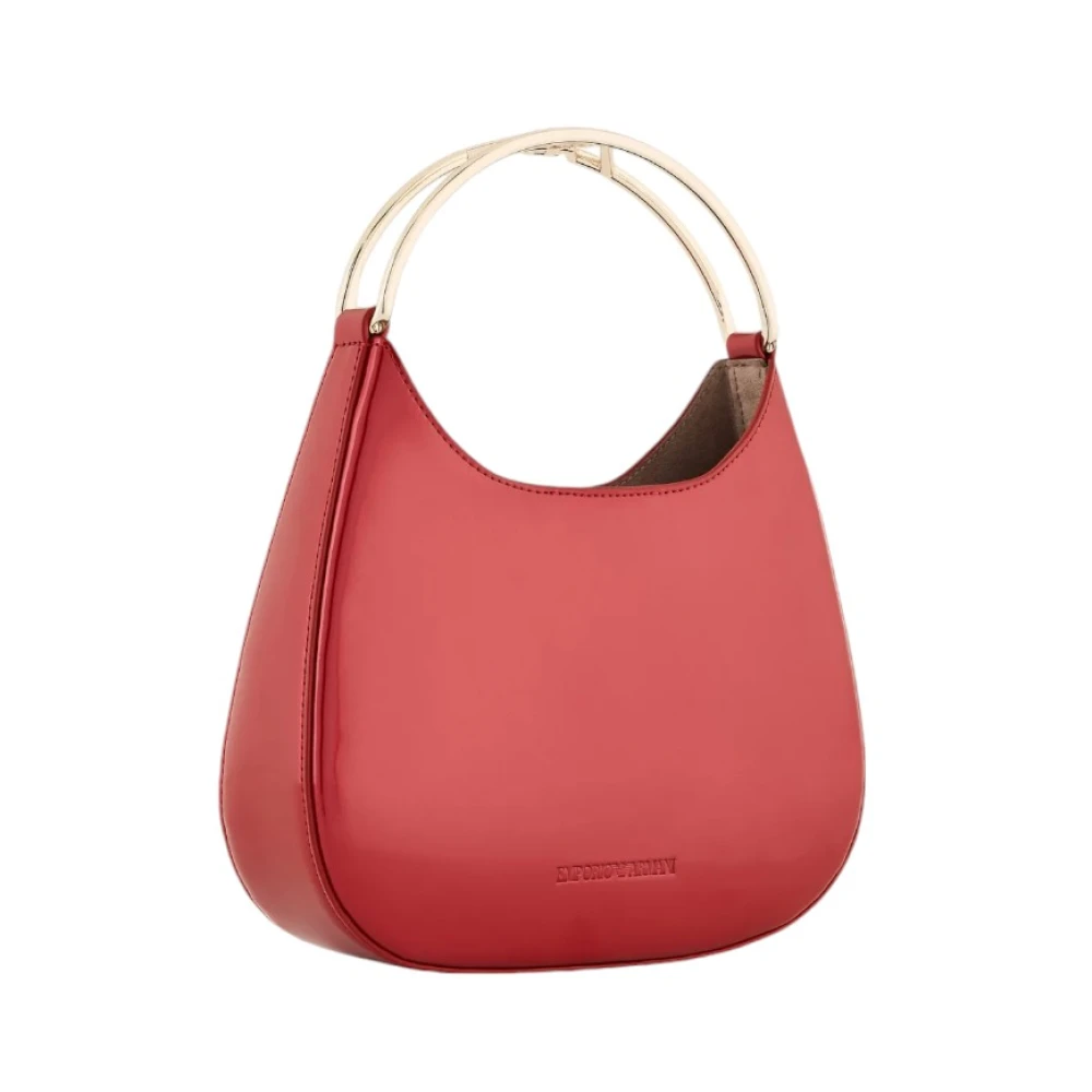 Emporio Armani Stijlvolle Leren Portemonnee Red Dames