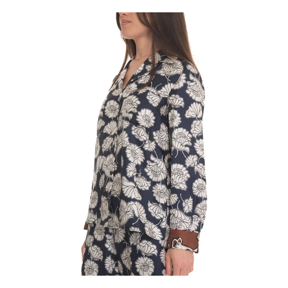Max Mara Weekend Zijden blouse met bloemenfantasie Multicolor Dames