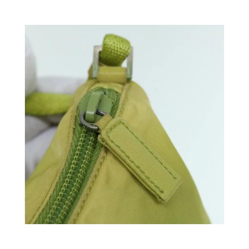 Prada Vintage Pre-owned Nylon prada-bags Green Dames
