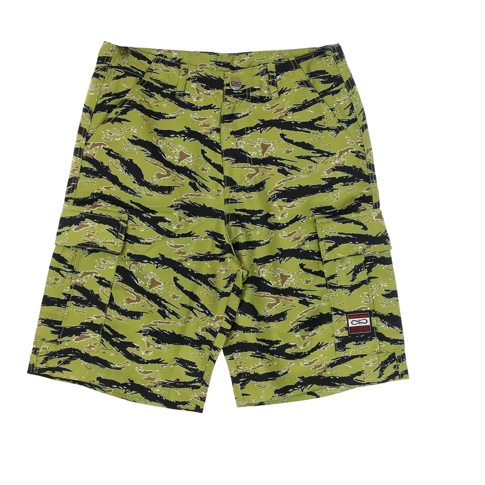 Propaganda Camouflage Cargo Shorts met Meerdere Zakken Green Heren
