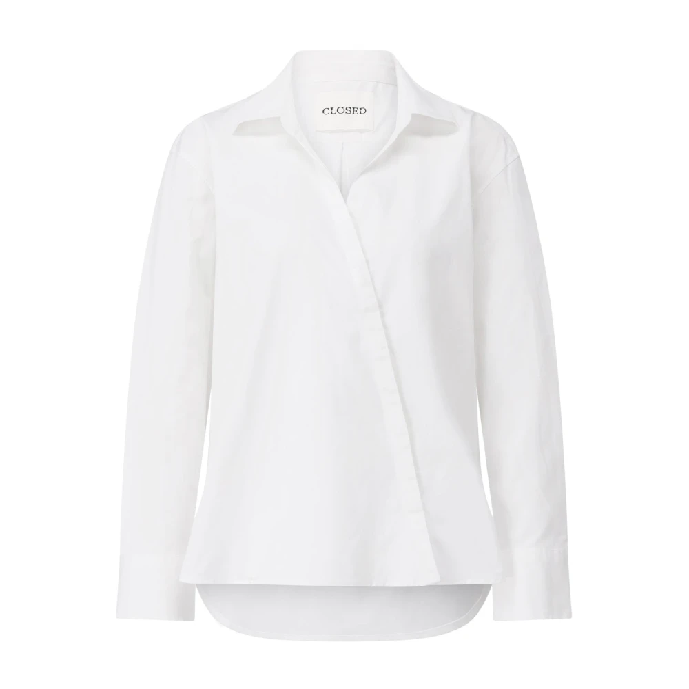 Closed Klassieke Blouse met Reverskraag White Dames