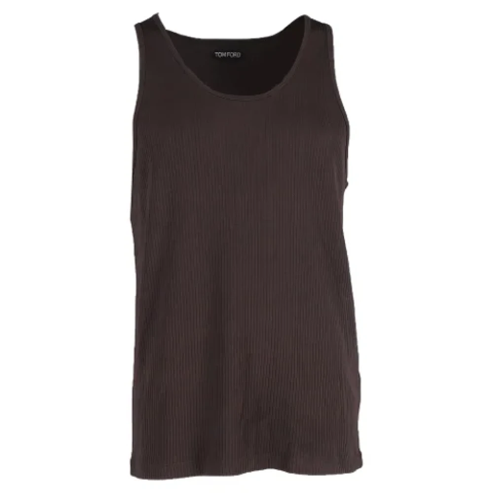 Tom Ford Pre-owned Cotton tops Brown Heren