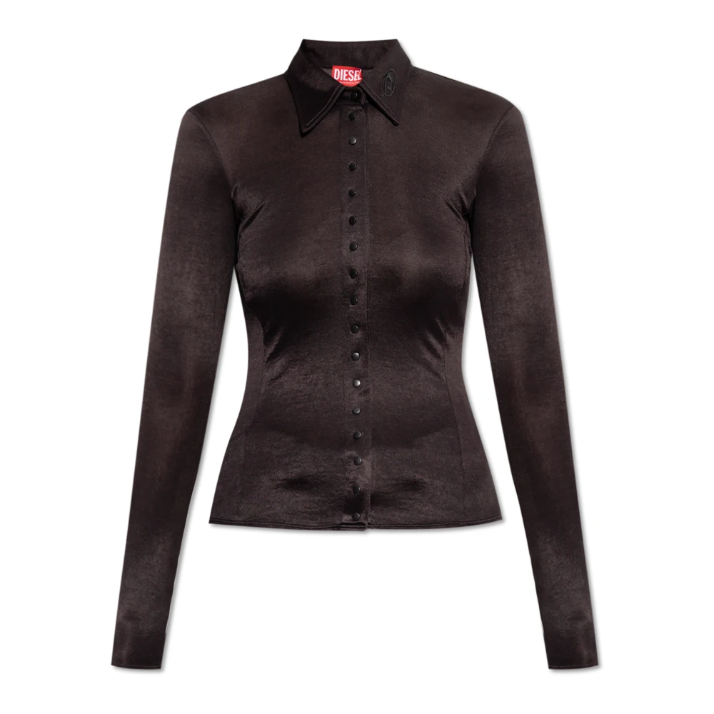 Diesel Mujer Negro Blusas Y Camisas, : 2XS