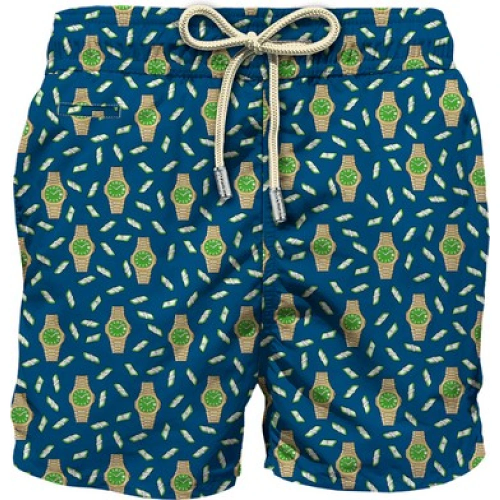 Mc2 Saint Barth Uomo Blu Abbigliamento Mare Costumi Da Bagno Con Stampa