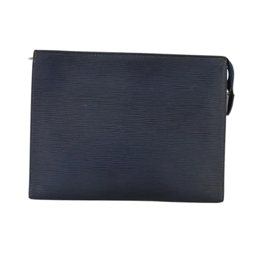 Louis Vuitton Vintage Pre-owned Leather clutches Blue Dames