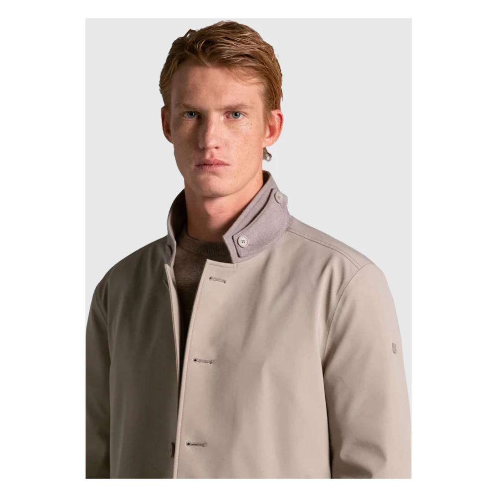 Duno Beige 3-Lagen Gewatteerde Jas Beige Heren