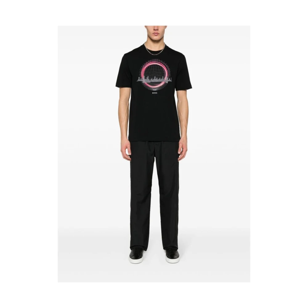 Hugo Boss Technologie Print T-shirt Black Heren