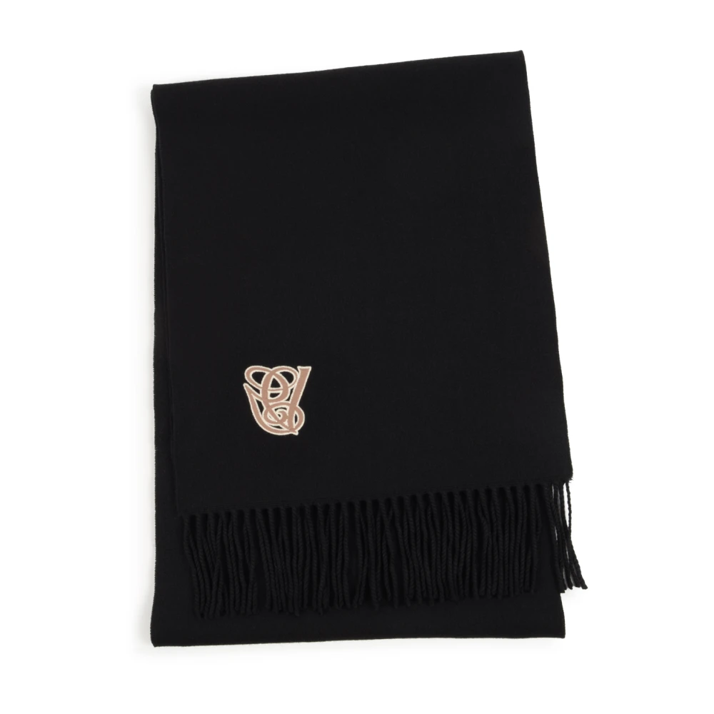 Valentino Black Wool & Cashmere-Blend Scarf - Image 2