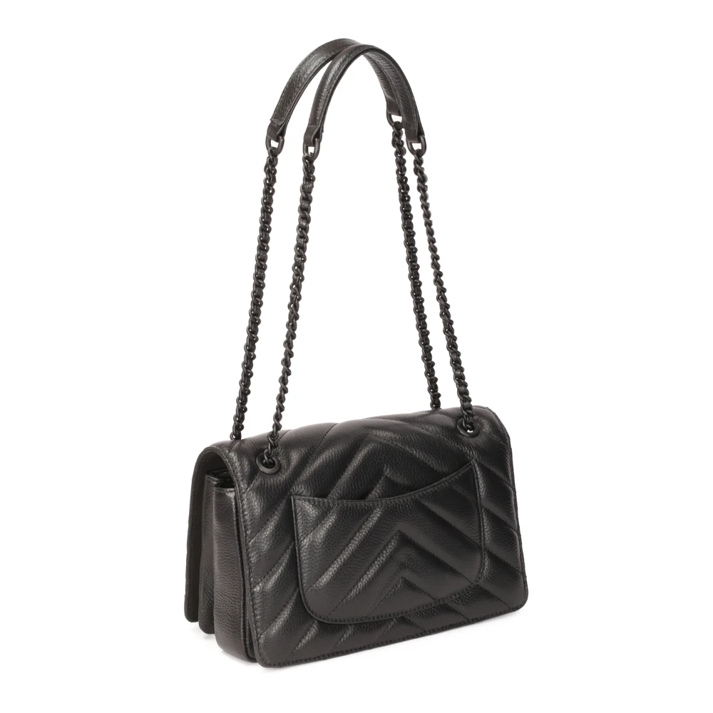 Kazar Langwerpige schoudertas met opvallende stiksels Black Dames