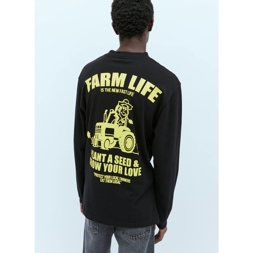 Carne Bollente Farm Life Jersey Sweatshirt Black Heren