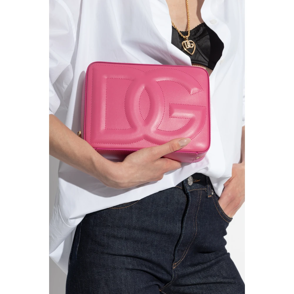 Dolce & Gabbana Schoudertas DG Logo Medium Pink Dames