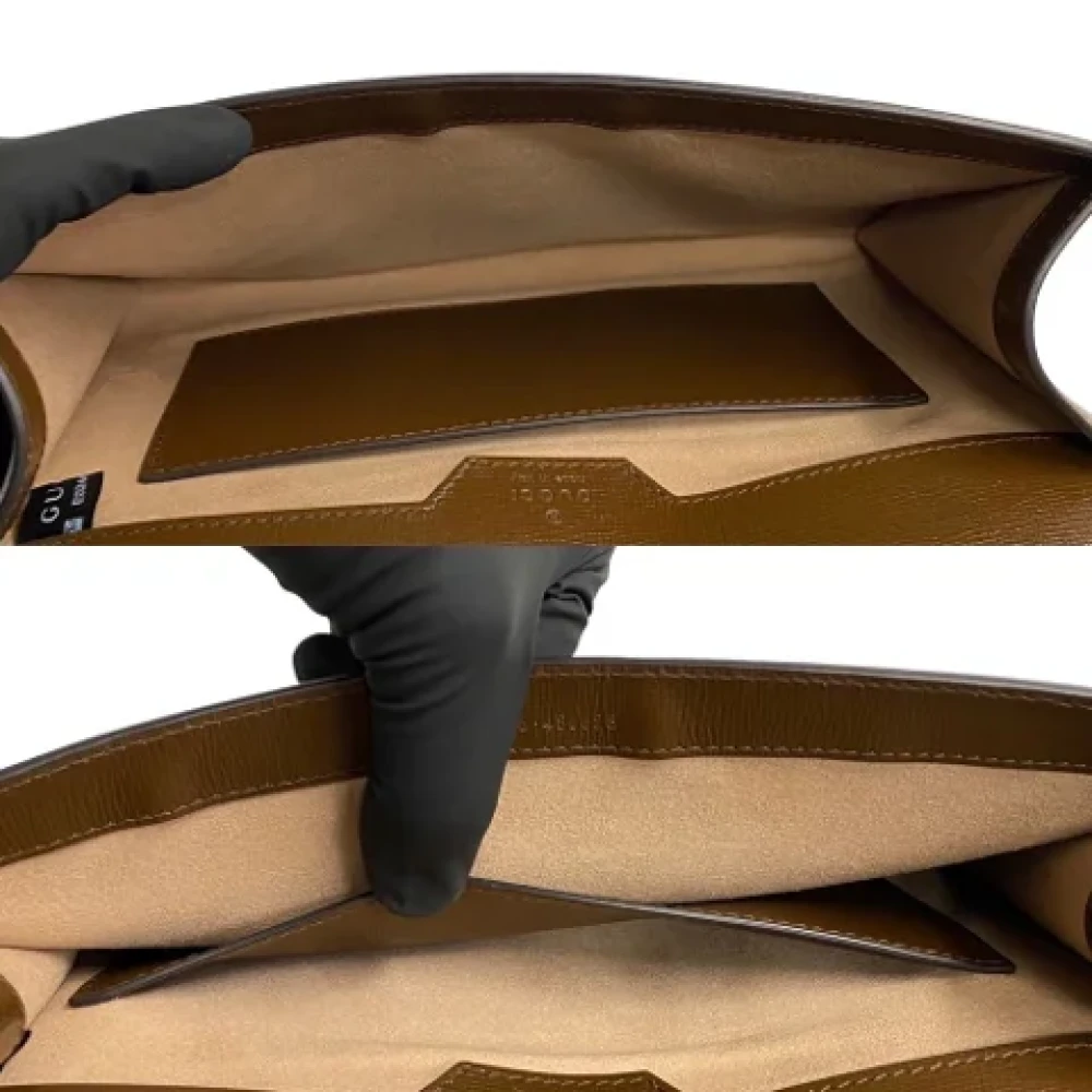 Gucci Vintage Pre-owned Leather shoulder-bags Brown Dames