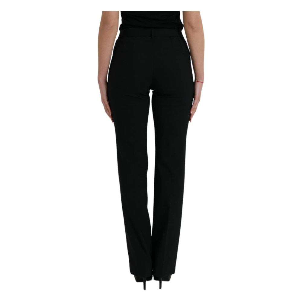 Dolce & Gabbana Elegante taps toelopende wollen broek Black Dames