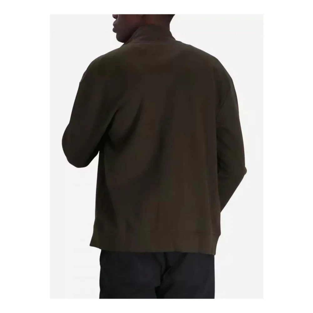 Armani Exchange Biologisch Katoen Hoge Hals Full-Zip Sweater Green Heren
