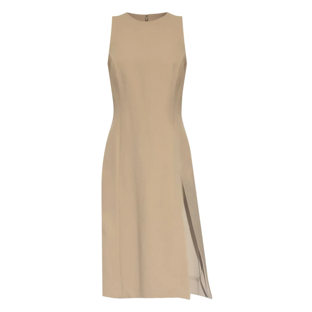 Ami Paris Aansluitende Splitjurk Beige Dames